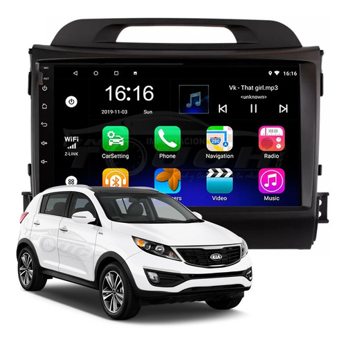 Auto Radio Android Kia Sportage 2010-2016 2gb + 32gb