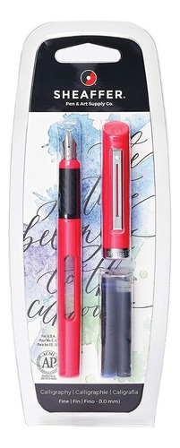 Pluma Sheaffer Viewpoint Lettering Caligrafia Trazo Fino Exterior Coral