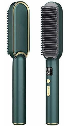 Peines - Hair Straightener Brush Hair Curler Lcd Display Thr