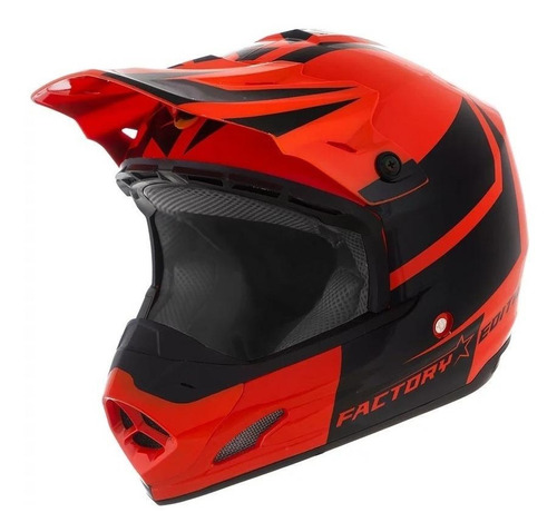 Capacete para moto  motocross Pro Tork Th1  Factory Edition  preto e laranja factory edition tamanho 60 