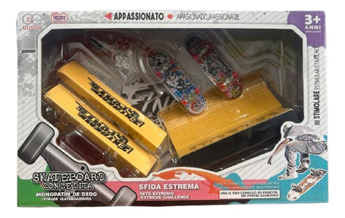 Skate Park Fingerboard Set Mini Juego Para Dedos 2 Patineta