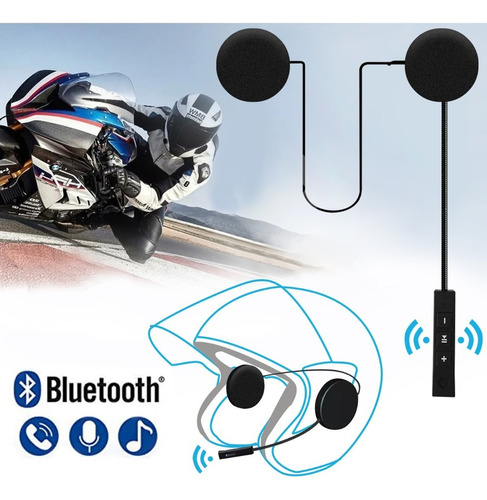 Bluetooth Audífonos Yabely ML1-MX-0161 Para Casco Motocicleta Con Micrófono