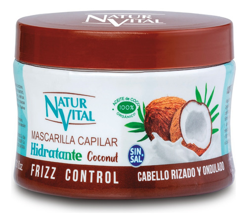 Mascarilla Hidratante Coconut Naturvital - mL a $76