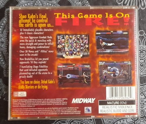 Mortal Kombat Trilogy Playstation 1 Original Impecable (Usado)