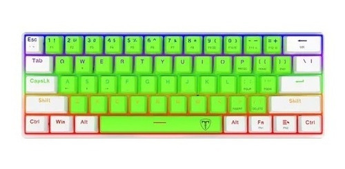 Teclado T-dagger T-tgk321-gw-br Arena Green/white Brown 