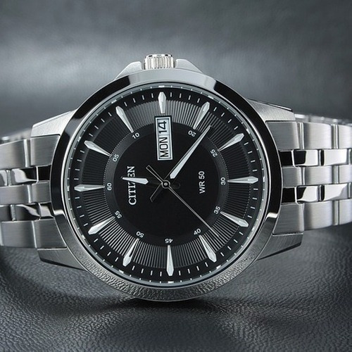 Reloj Citizen Para Hombre Plateado Negro Quartz Bf2011-51e