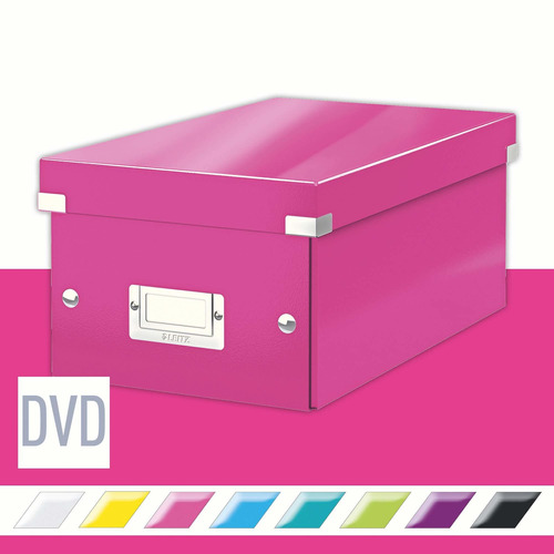 Caja Almacenamiento Para Dvd Color Rosa