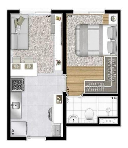 Imagem 17 de 18 de Apartamento Com 1 Dormitório À Venda, 28 M² Por R$ 223.895,00 - Vila Ema - São Paulo/sp - Ap0063