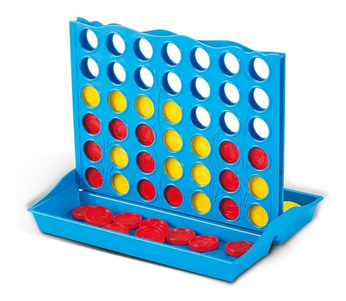 Juego De Mesa Estrategia 4 En Linea Tablero Portatil