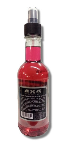 4x4 Loción Después De Afeitar Rojo Metálico After Shave300ml