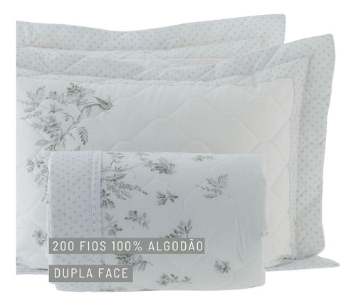 Cobreleito King 200 Fios Kacyumara 03 Pçs Vida Bela Elegancy