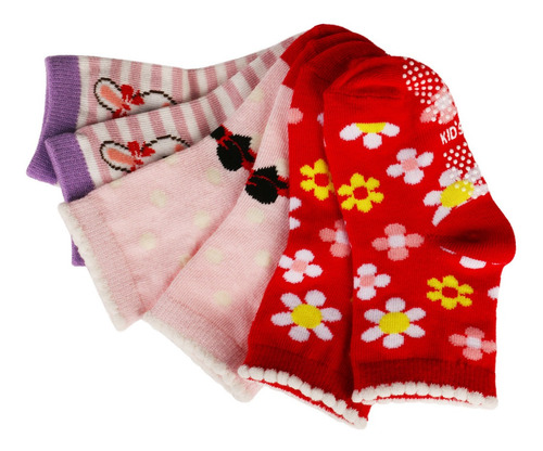 Imagen 2 de 7 de Calcetines De Algodón Antideslizantes Para Bebés, 12 Pares