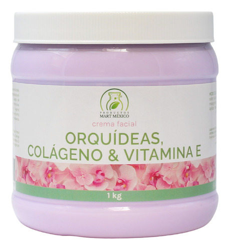  Crema Facial De Orquídeas + Colágeno + Vitamina E (1 Kilo)