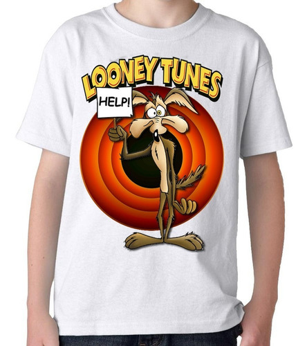 Remera Camiseta Algodón Looney Tunes Coyote Serigrafía 