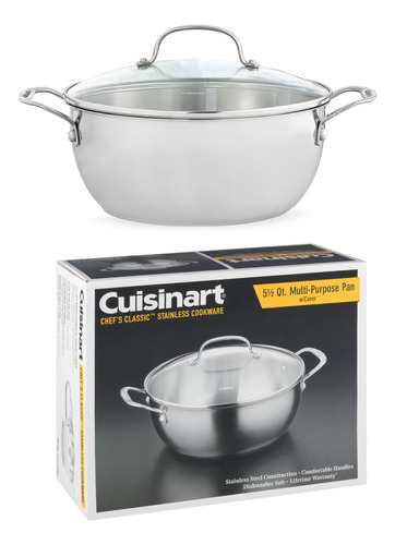 Olla Chef Classic Everyday Cuisinart Acero Inox 5 Lt C Tapa