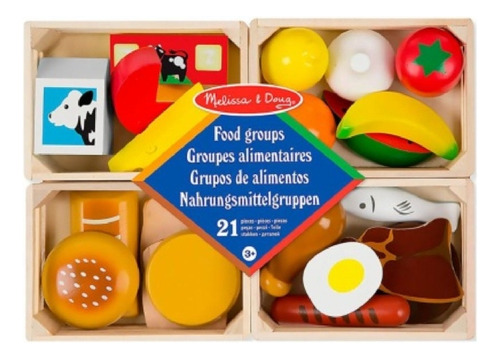 Set Comida De Juguete Grupos De Alimentos Didactico