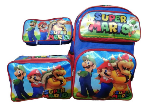 10 Kit Combo Mochila Lonchera Lapicera Primaria