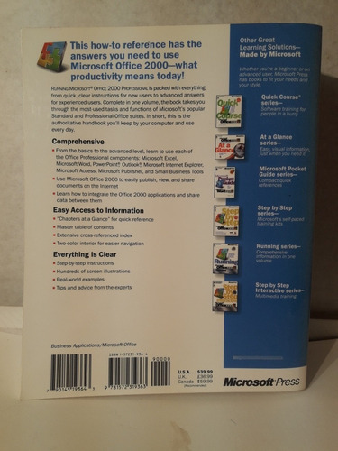 Libro Office Running Office 2000 Ingles Beachin (Usado)