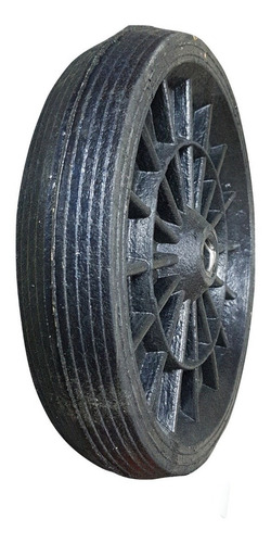 Rueda Para Hormigonera De Caucho Macizo 350mm Eje 26mm Ruedas Negro