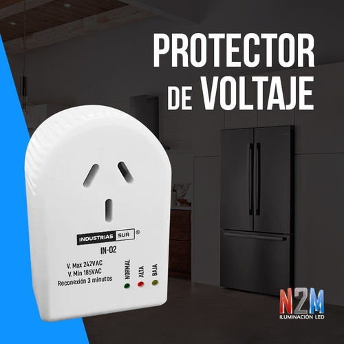Imagen 6 de 10 de Protector Voltaje 2000w Heladeras Lavavajillas Freezer Aires
