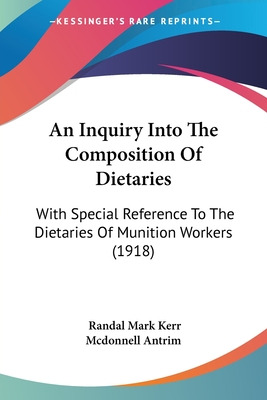 Libro An Inquiry Into The Composition Of Dietaries: With ...