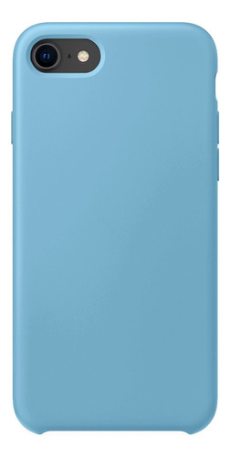 Capa De Silicone (aveludada) Para iPhone 7/8 Cor Azul Caribe