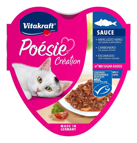 Vitakraft Poesie Creation 85g Pescado Alimento Húmedo Gato