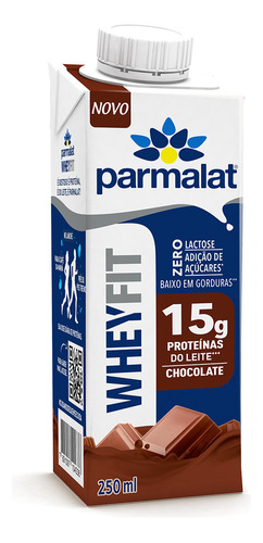 Bebida Láctea UHT Chocolate Zero Lactose Parmalat Wheyfit Caixa 250ml