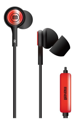 Maxell Audifo In-tips In Ear Stereo Buds W/mic Red Color Rojo