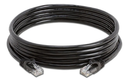 Cable Utp X 1 Cat6 Fichas Inyectadas Listo P/ Usar Q7 Color Negro
