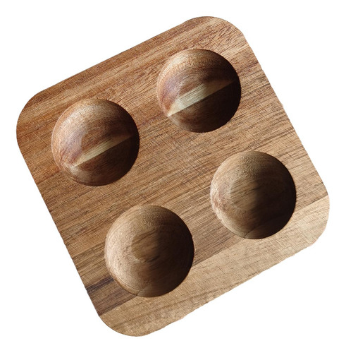 2 Contenedor De Huevos De Madera, Organizador De 4 Rejilla