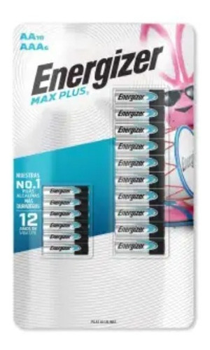  Pilas Alcalina Energizer Max Plus 10 Pzas Aa Y 6 Pzas Aaa