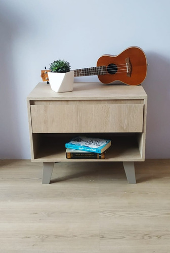 Buro De Madera C/cajón Diseño Moderno Vintagemesanoche Roble