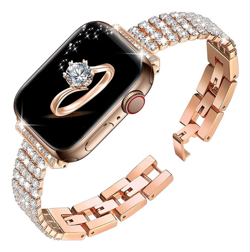 Correa De Diamante Brillante Para Apple Watch  Pulsera De Me