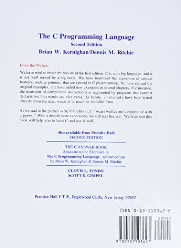 Book : C Programming Language, 2nd Edition - Brian W....