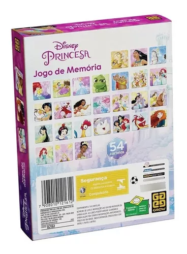 Jogo Da Memória Disney Princesas 54 Cartelas Grow Nfe