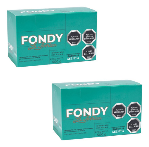 Pack X20 Chocolate Bitter Sabor a Menta 50g La Ibérica