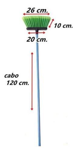 Kit Com 100 Vassouras Com Cabo Direto Da Fabrica Atacado