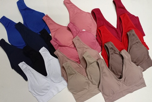 Imagen 6 de 8 de Top Sosten Camiseta Sin Relleno Talla Única Poliéster Spande