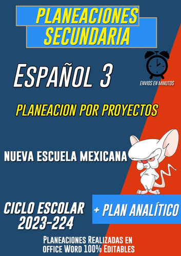 Planeación Español 3 Por Proyectos Secundaria (Reacondicionado)
