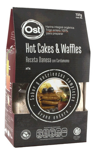 Harina Hotcakes & Wafles Orgánica Ost De 737 G