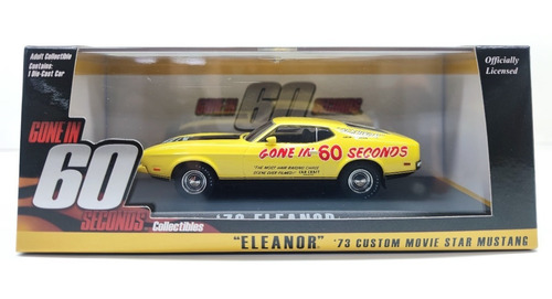 Carrito Greenlight 1:43 1973 Ford Mustang Mach 1  Eleanor 