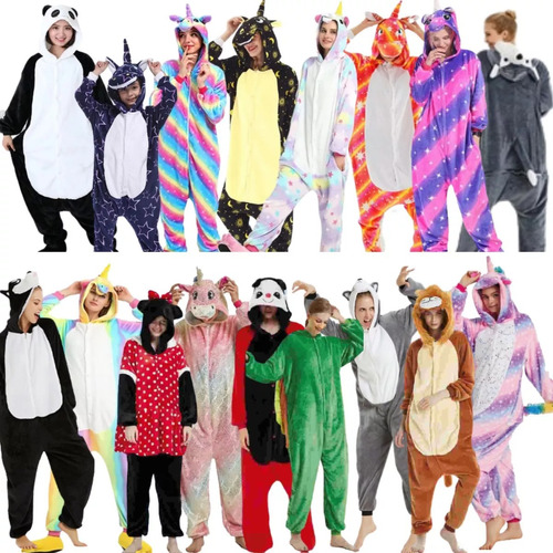 Pijama Disfraz Unicornio Kigurumi Plush Adultos Animales Cuo