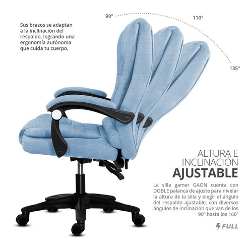 Imagen 4 de 9 de Silla De Escritorio Ejecutiva Ergonomica Ajustable De Lujo