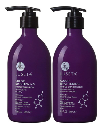 Luseta Champú Y Acondicionador Morado Para Cabello Rubio