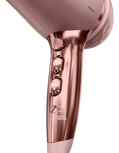 Secador De Cabelos Britânia Linha Viih Tube Bivolt Bsc21a Rosa