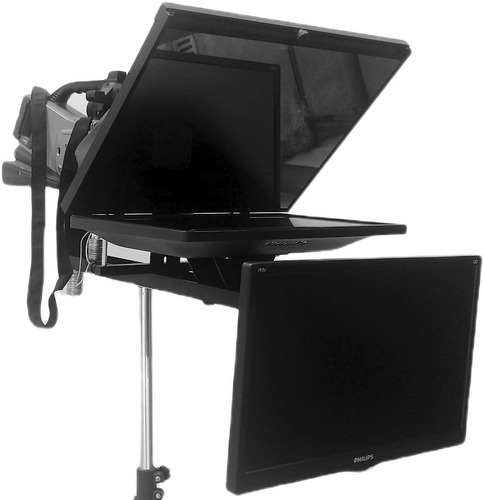 Teleprompter Hemon Com Monitor De Retorno Led 18,5 Completo