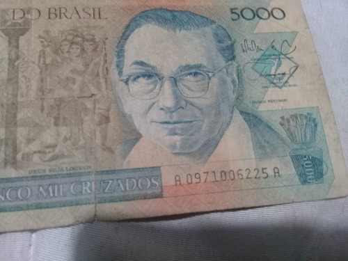 04 Cédulas De 5.000 Cruzados (candido Portinari) De 1989 (Usado)