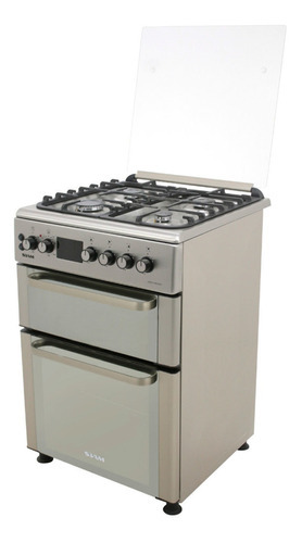 Cocina Siam Combinada Doble Horno 4 Quemadorescolor Titanium