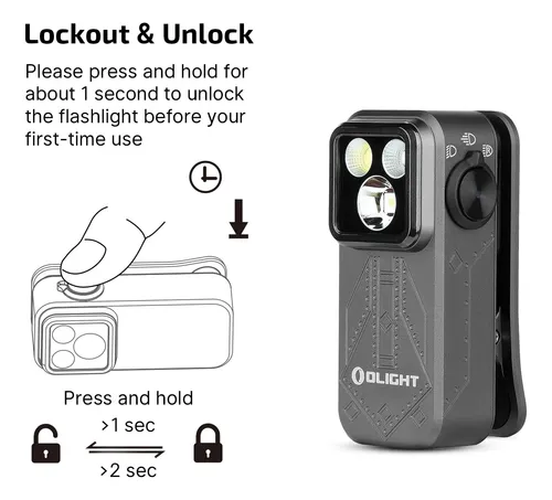 Lanterna Edc Olight Oclip Pro Recarregável 500 Lúmens